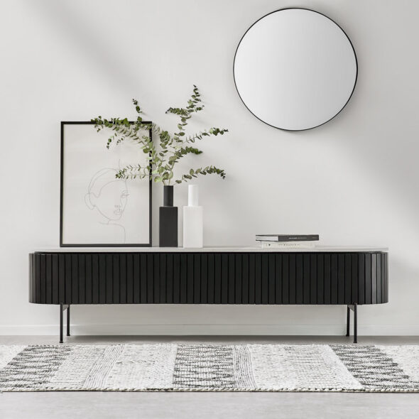 Noir Slat Media Unit
